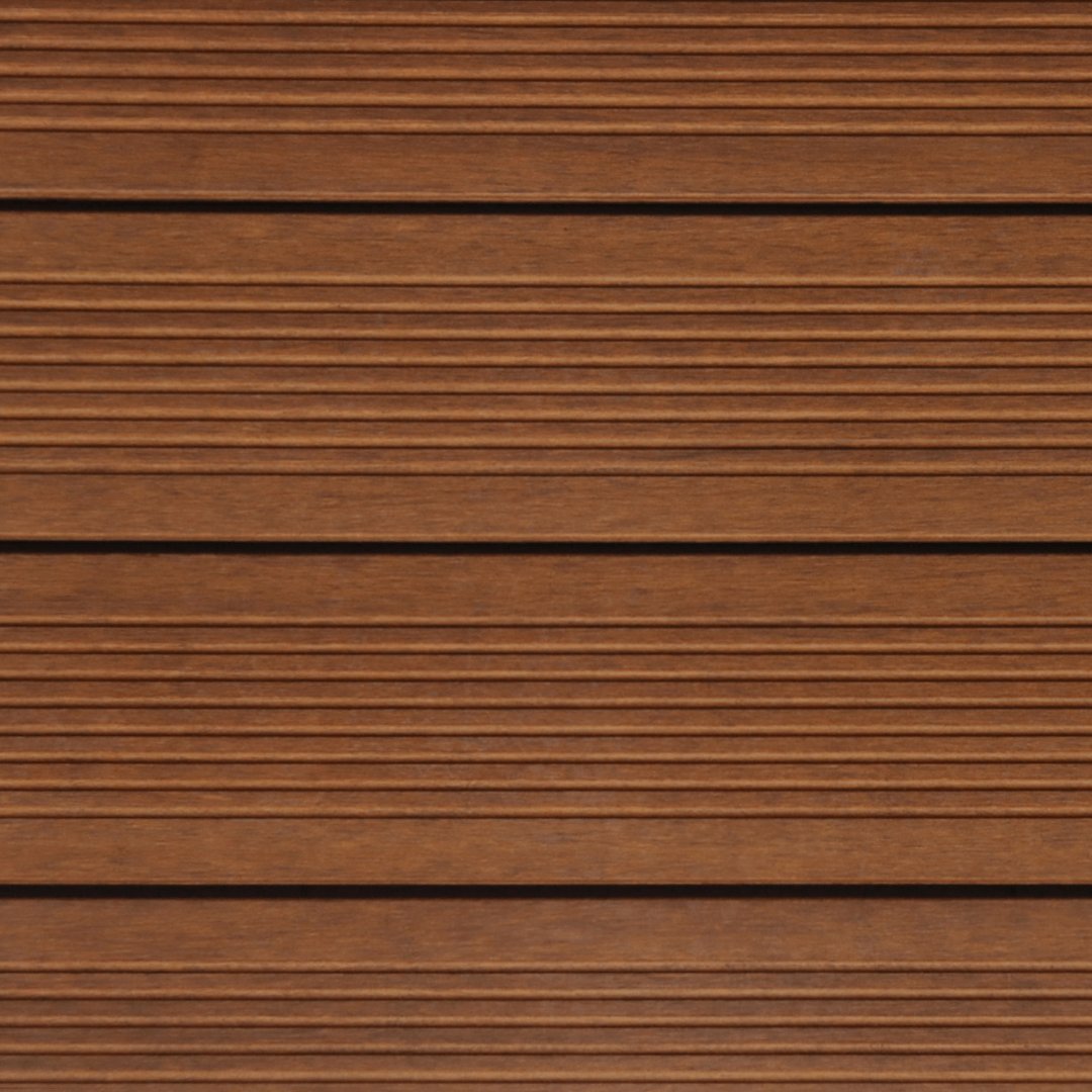 Deck Bamboo Caramelo TRD002 - lâminas de bambu prensado 20mm cor caramelo, perfil antiderrapante